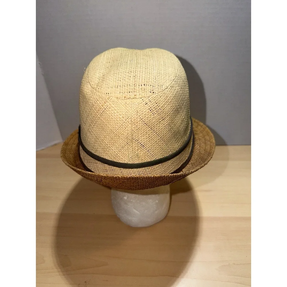 Tommy Bahama Straw Fedora/ Hat Straw Braided Sailfish Pin Size Medium